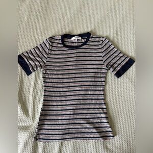 Frame Denim Multicolor Striped Tee